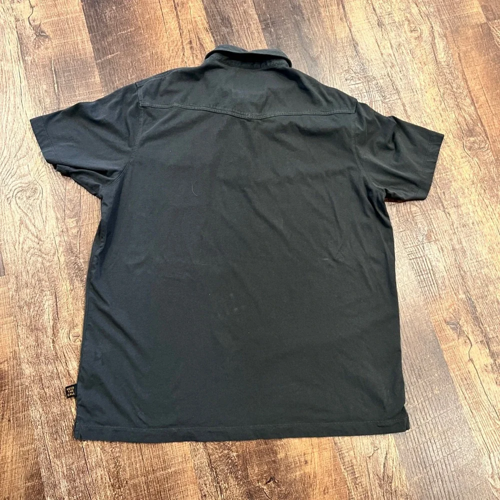 Howler Brothers Ranchero Polo Mens XL Antique Black Western Snap Pocket Shirt